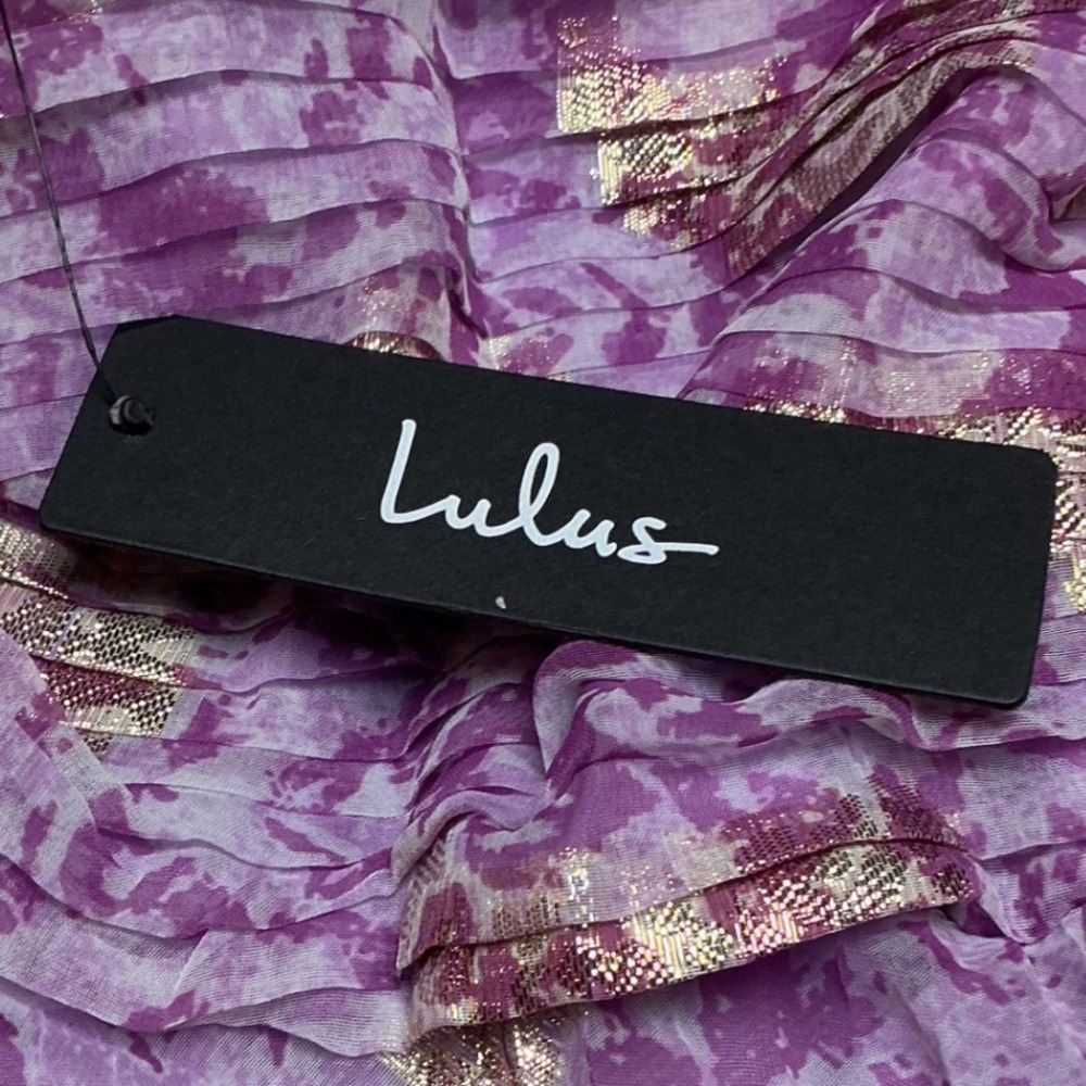 Lulu's Lavender Floral Maxi Dress - Picture 3 of 5